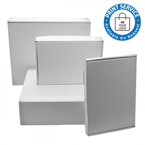 Large White Postal Boxes made from white corrugated board, available